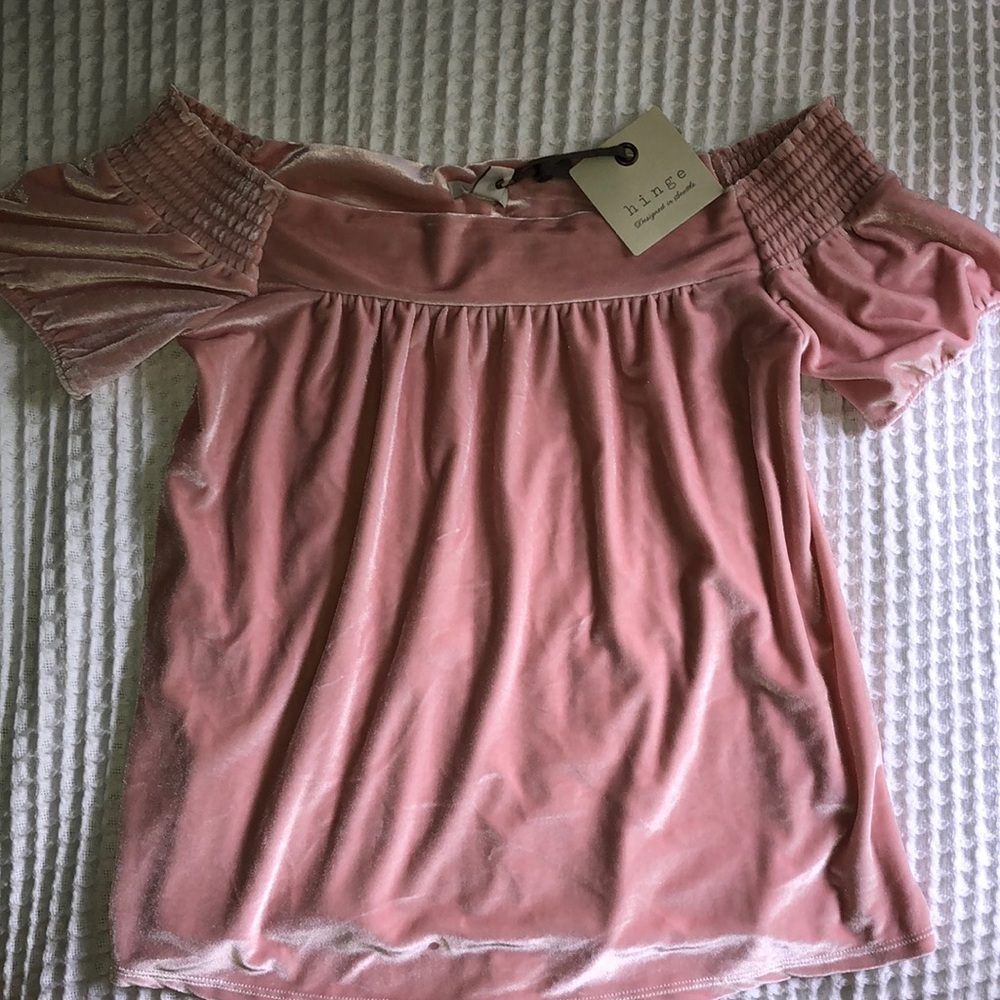 NEW off the shoulder velvet top